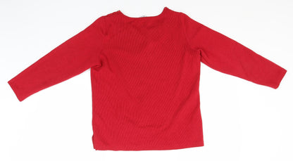 Womens UK Size S Bonmarché Red Pullover Jumper