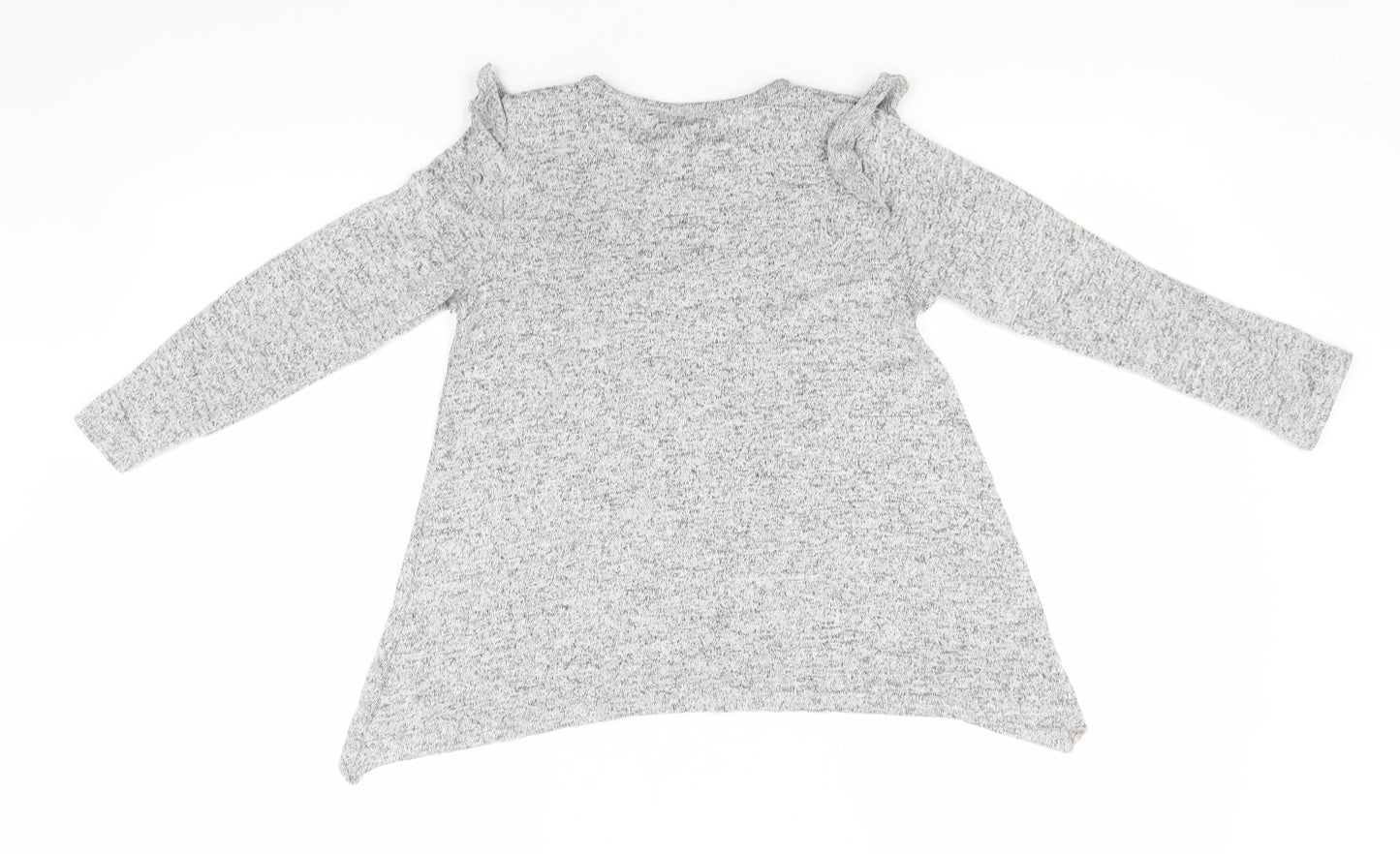 Matalan Girls Grey  Viscose Basic T-Shirt Size 8 Years Round Neck  - My Unicorn made me Do it!