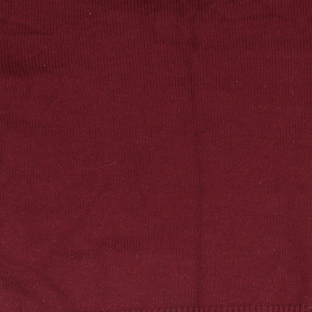 H&M Mens Red Round Neck  Acrylic Pullover Jumper Size S