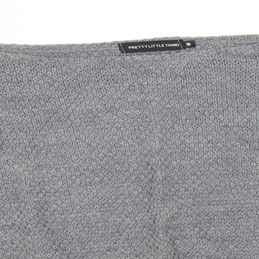 Womens UK Size M PRETTYLITTLETHING Grey Pullover Jumper