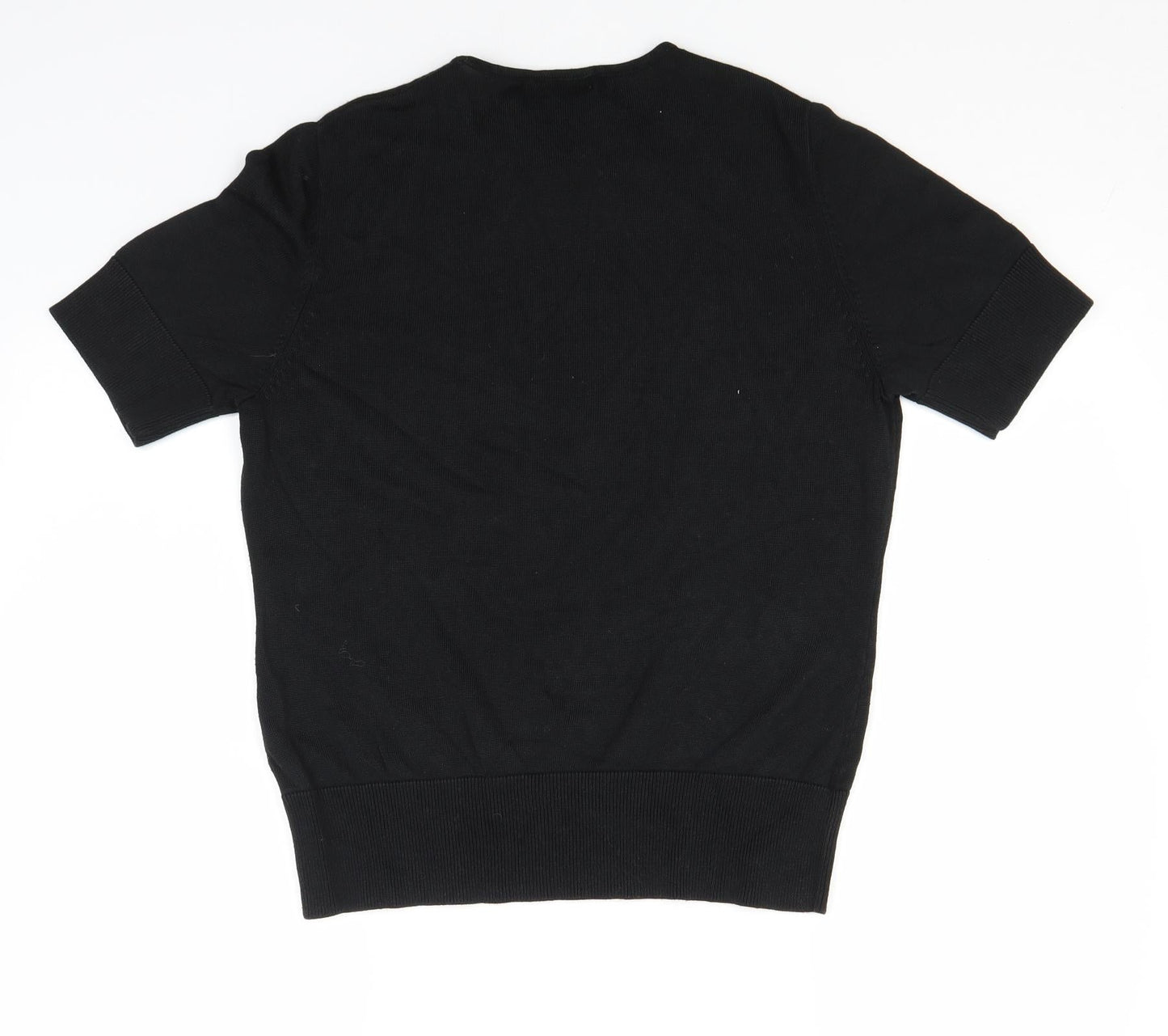 Nightingales Girls Black  Viscose Basic T-Shirt Size 14 Years Round Neck