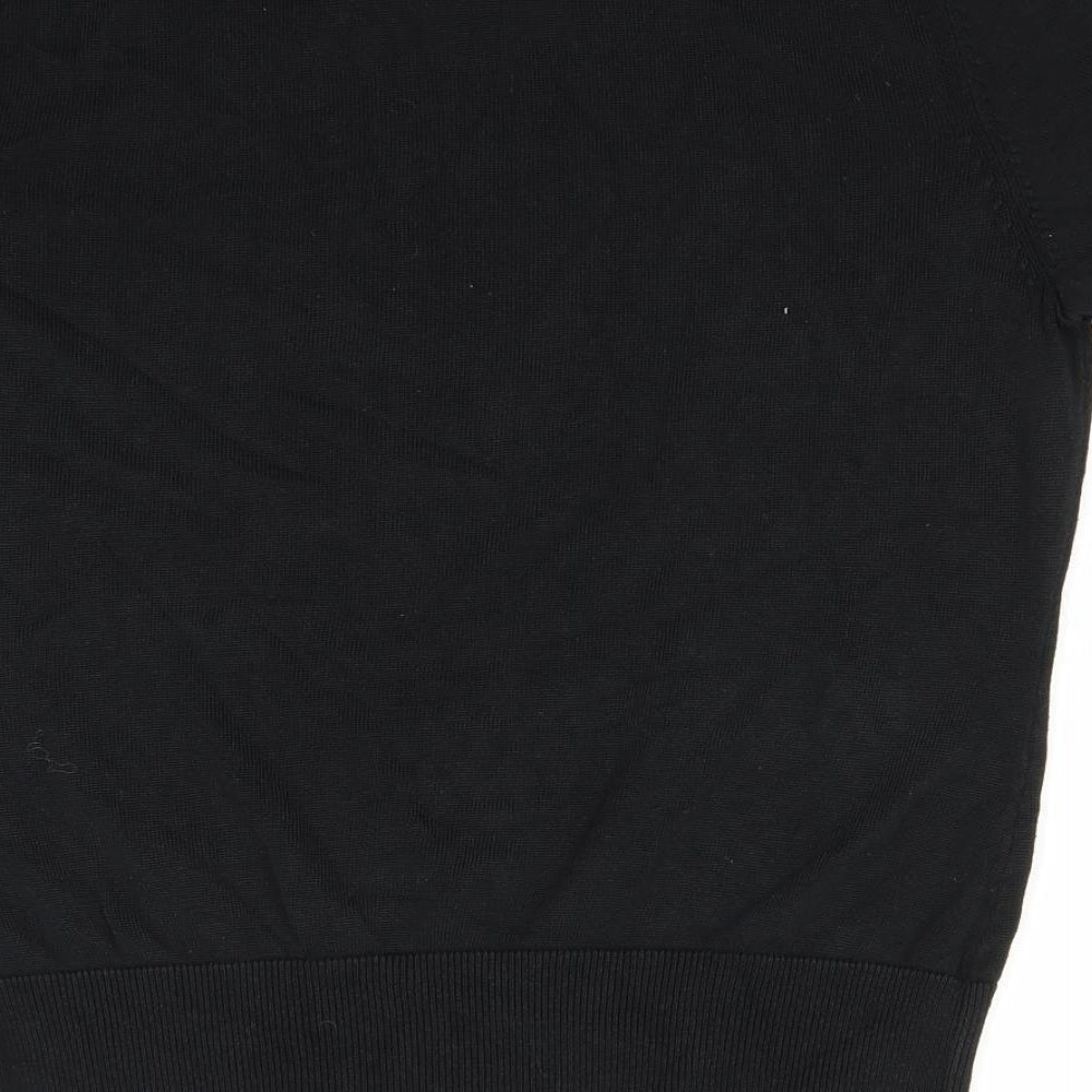 Nightingales Girls Black  Viscose Basic T-Shirt Size 14 Years Round Neck