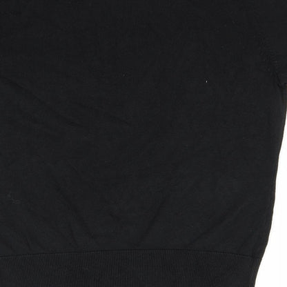 Nightingales Girls Black  Viscose Basic T-Shirt Size 14 Years Round Neck