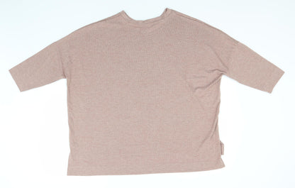 Primark Womens Beige Round Neck  Polyester Pullover Jumper Size 14