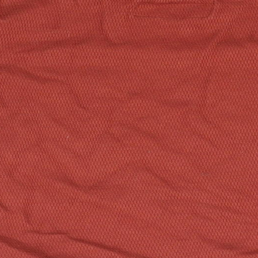 Brand and care label for Next boys’ brown round neck cotton jumper, size 3, years