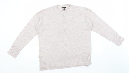 New Look Mens Grey Round Neck  Acrylic Pullover Jumper Size M