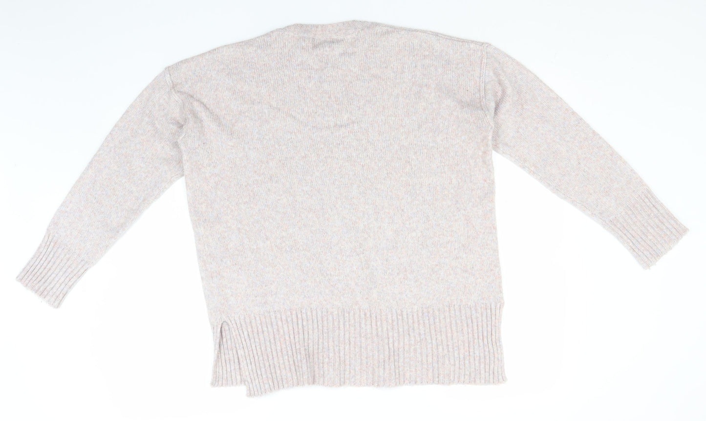 New Look Mens Grey Round Neck  Acrylic Pullover Jumper Size M