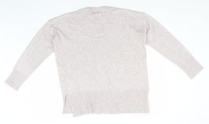 New Look Mens Grey Round Neck  Acrylic Pullover Jumper Size M