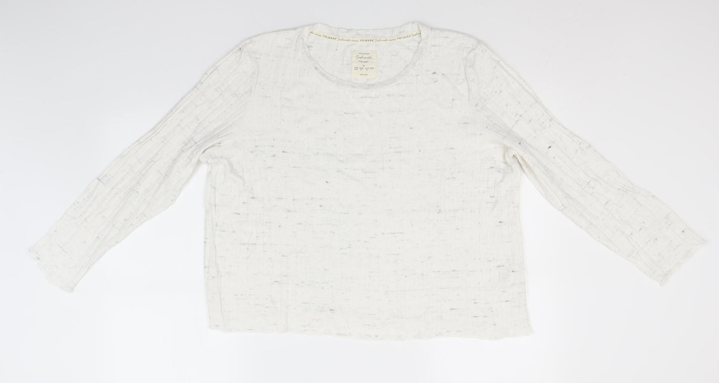 Primark Womens White Roll Neck  Viscose Pullover Jumper Size 18