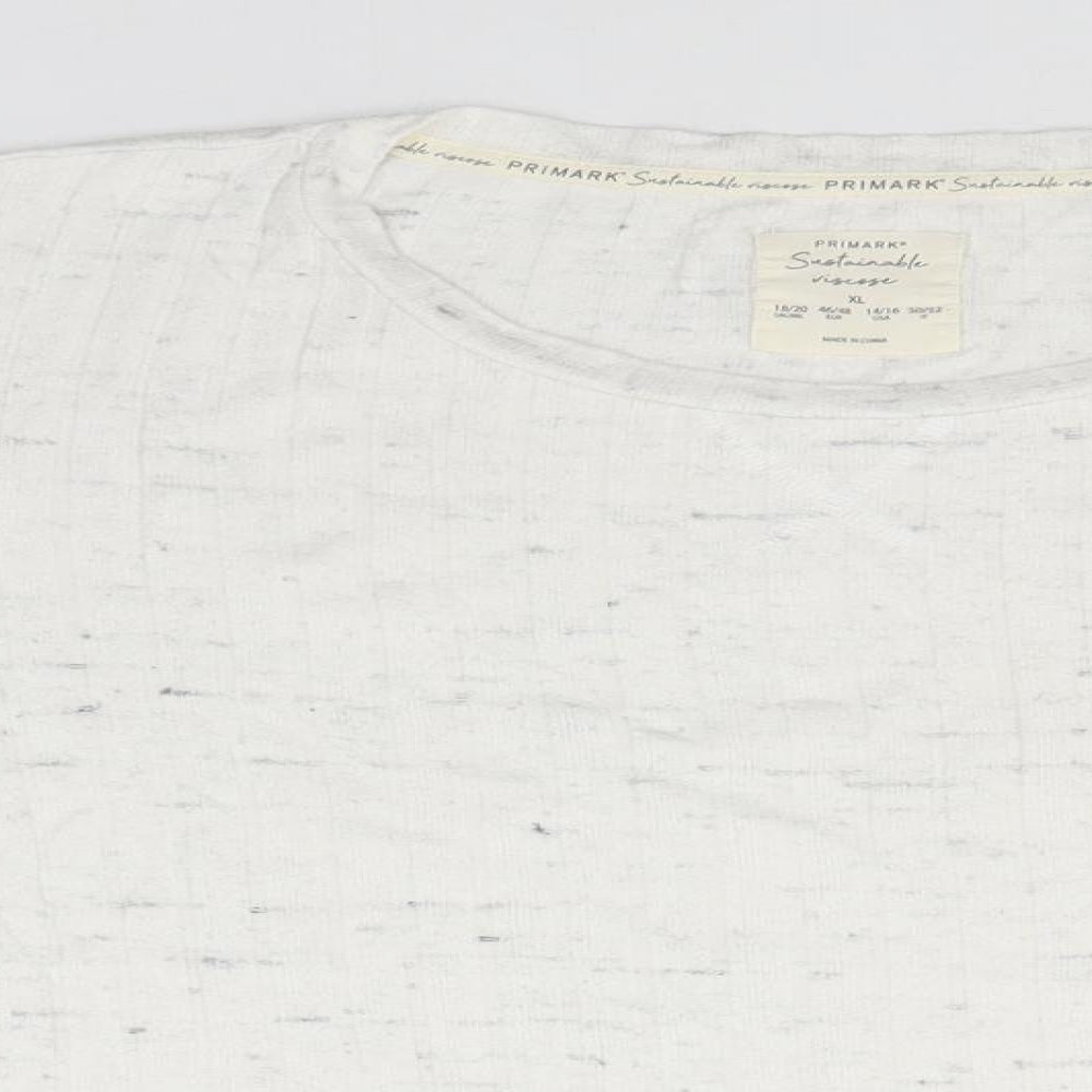 Primark Womens White Roll Neck  Viscose Pullover Jumper Size 18