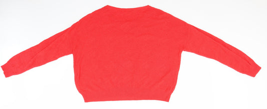 Womens UK Size 12 Warehouse Red Pullover Jumper