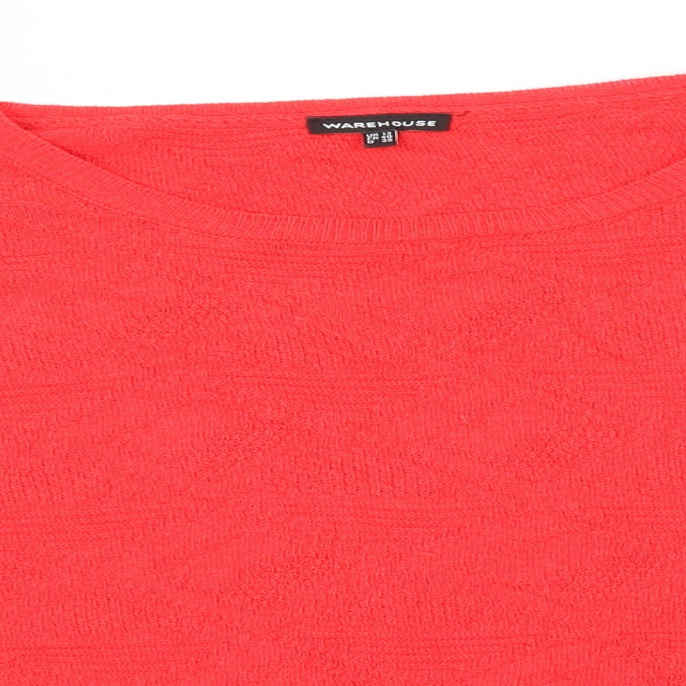 Womens UK Size 12 Warehouse Red Pullover Jumper