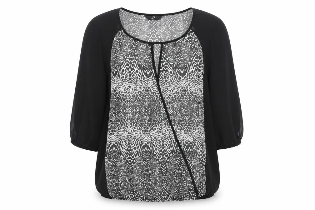 Womens UK Size 16 Arcadia Black Basic Blouse