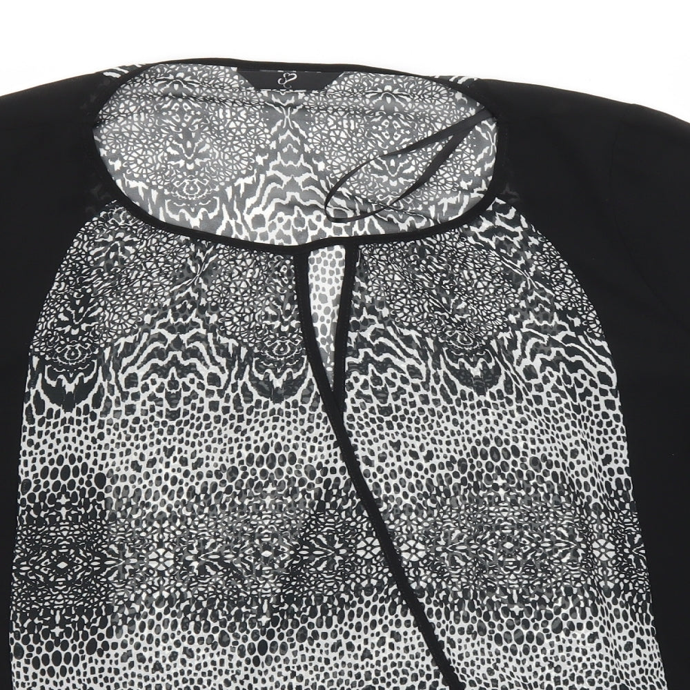 Womens UK Size 16 Arcadia Black Basic Blouse