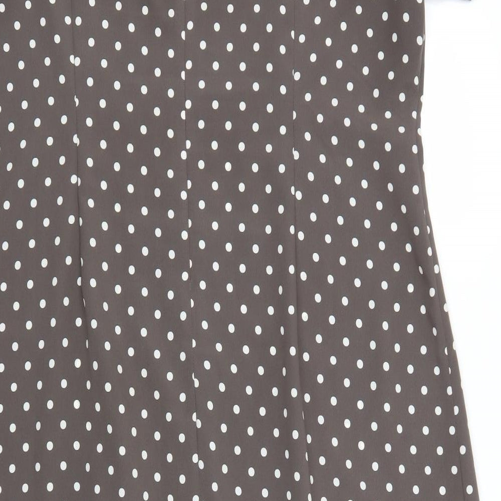 Kaleidoscope Womens Green Polka Dot  A-Line    Square Neck
