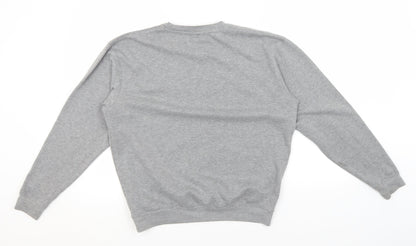 Preworn Mens Grey Round Neck  Polyester Pullover Jumper Size M