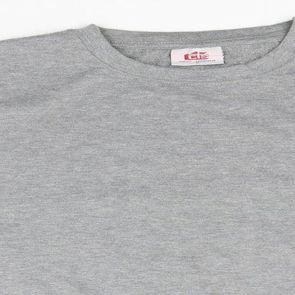 Preworn Mens Grey Round Neck  Polyester Pullover Jumper Size M