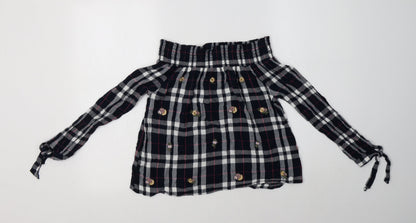 Womens UK Size 10 New Look Blue Basic Blouse