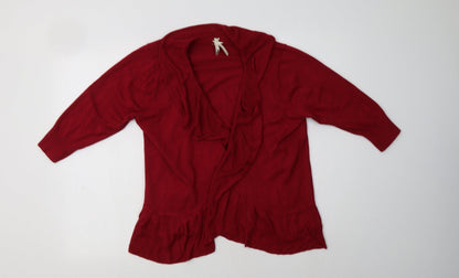 Womens UK Size S NEXT Red Cardigan Jumper