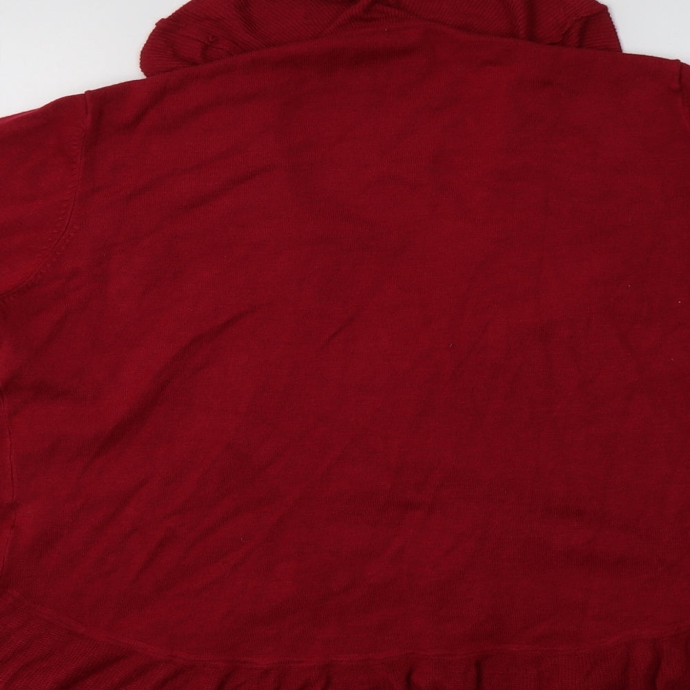 Womens UK Size S NEXT Red Cardigan Jumper