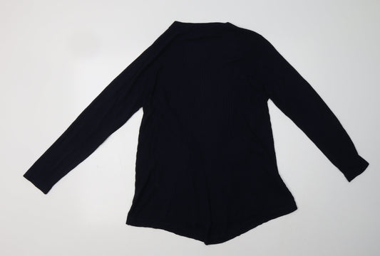 Bonmarché Womens Blue V-Neck  Viscose Cardigan Jumper Size 14