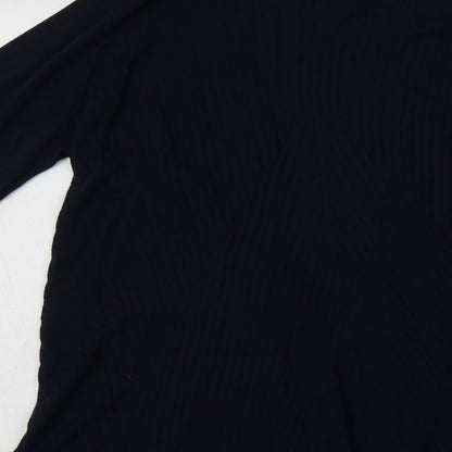 Bonmarché Womens Blue V-Neck  Viscose Cardigan Jumper Size 14