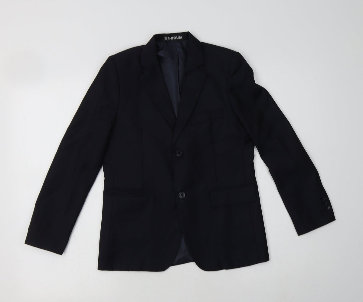 Additional front view of BB-Boum women’s blue jacket blazer, size XS