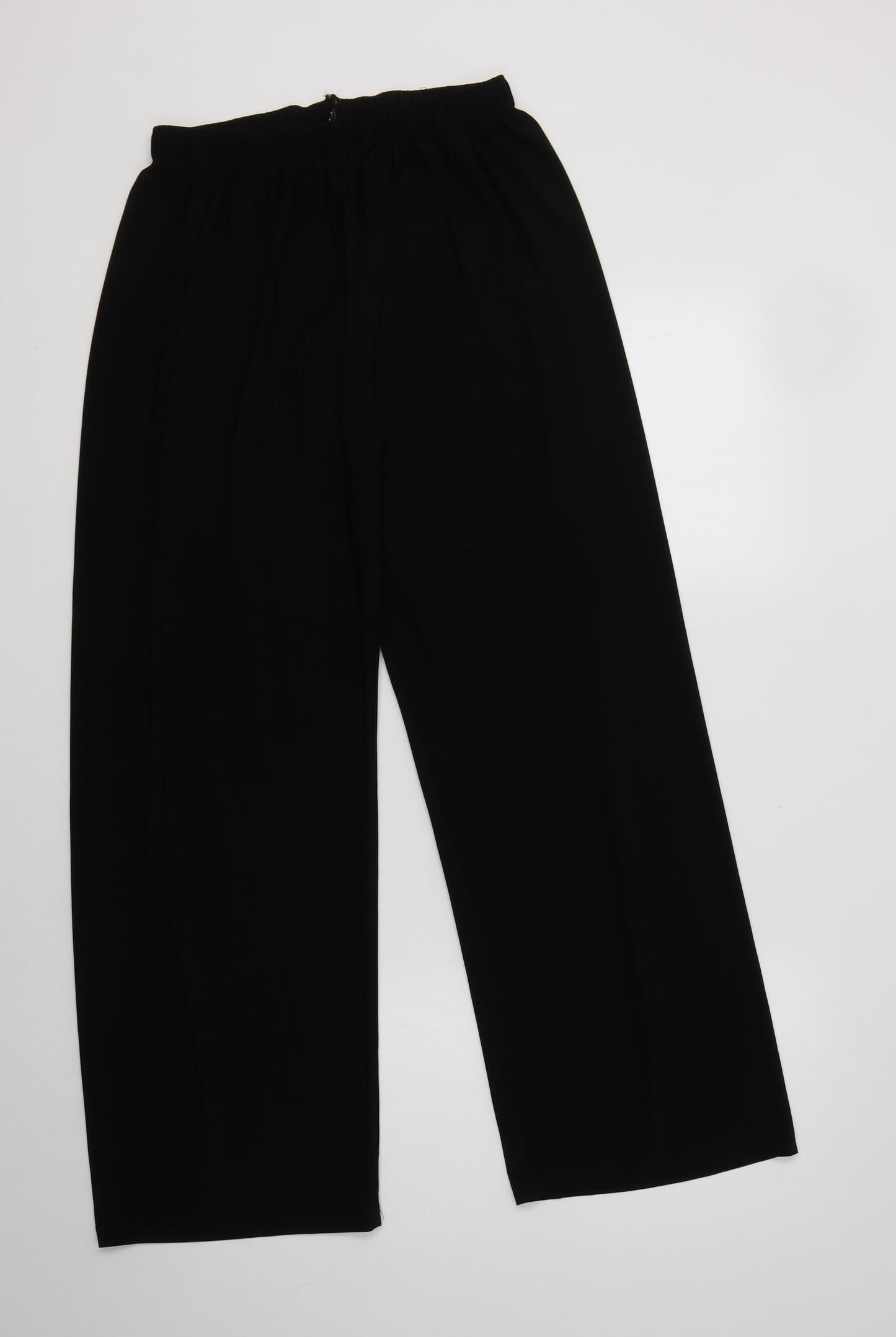 Womens UK Size L Preworn Regular Fit  Black Trousers