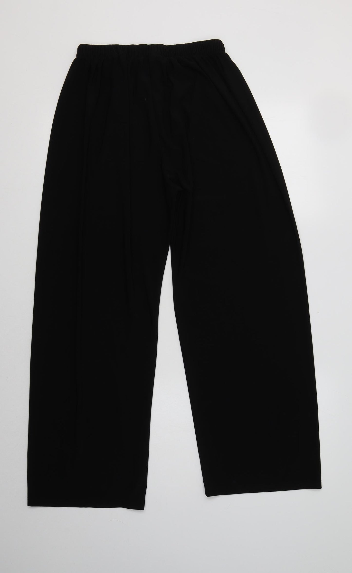 Womens UK Size L Preworn Regular Fit  Black Trousers