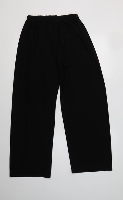 Womens UK Size L Preworn Regular Fit  Black Trousers