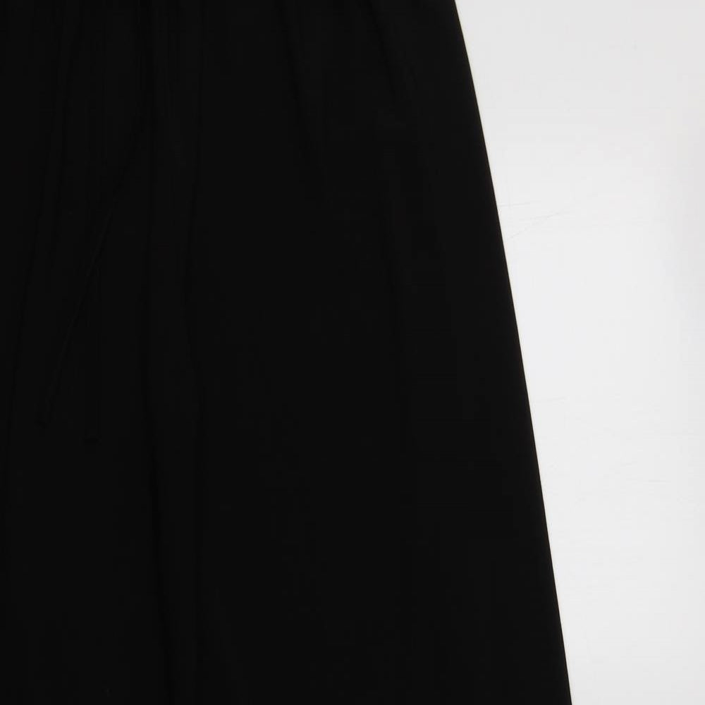 Womens UK Size L Preworn Regular Fit  Black Trousers
