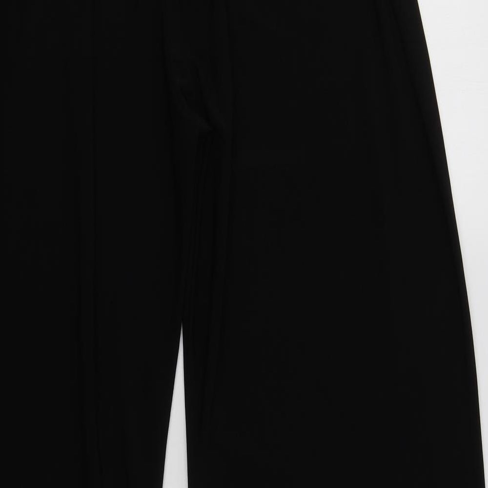 Womens UK Size L Preworn Regular Fit  Black Trousers