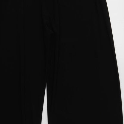 Womens UK Size L Preworn Regular Fit  Black Trousers