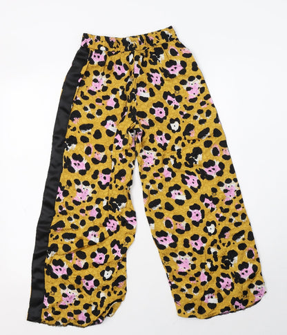 River Island Girls Yellow Animal Print Viscose Harem Trousers Size 9 Months  Regular