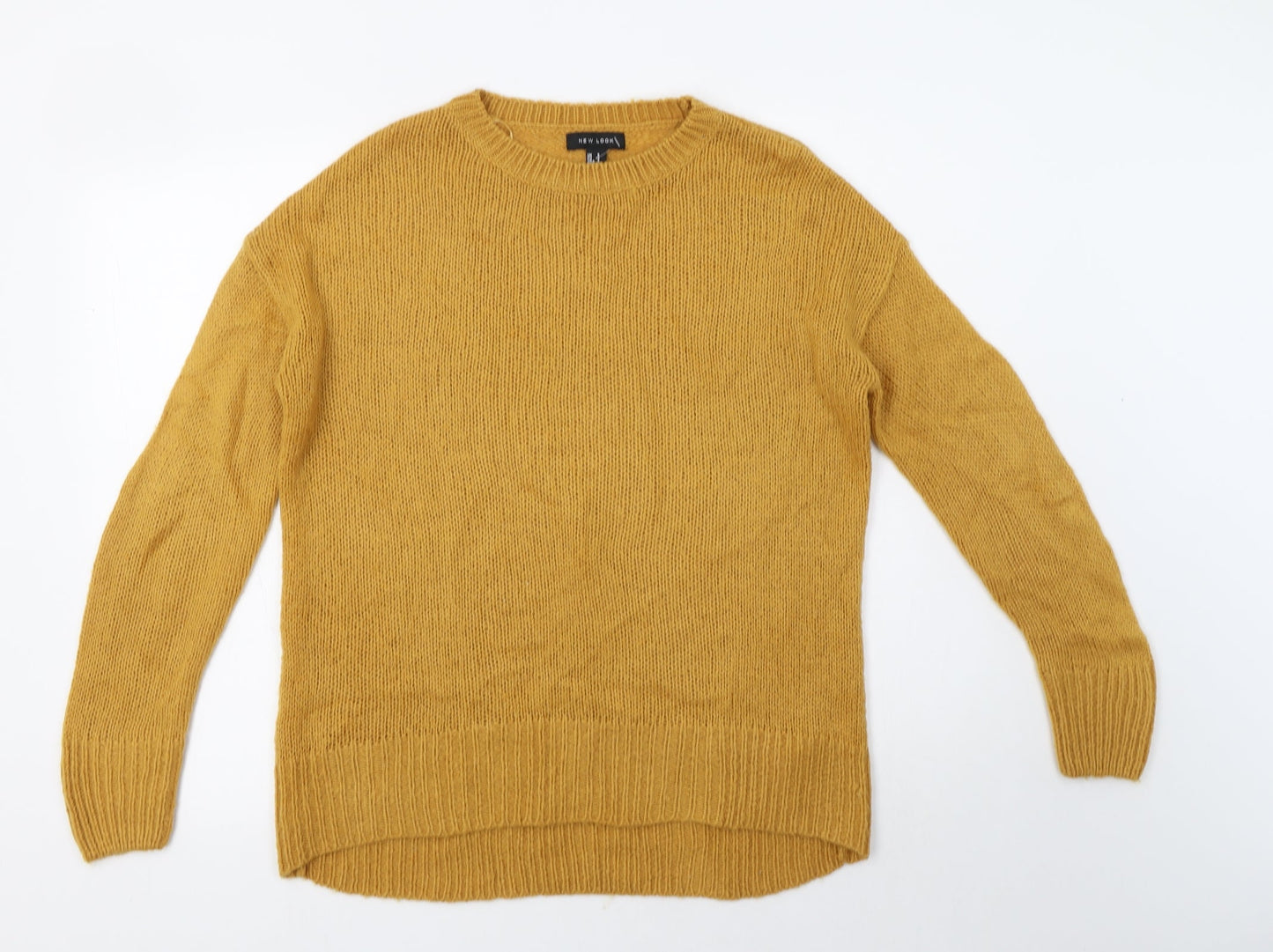 Womens UK Size S New Look Yellow Pullover Jumper