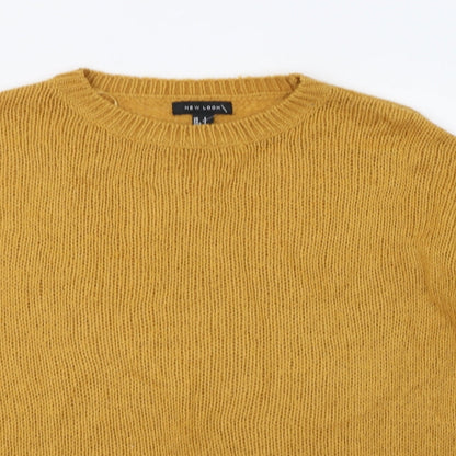 Womens UK Size S New Look Yellow Pullover Jumper