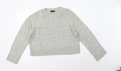 Womens UK Size L New Look Grey Pullover Jumper