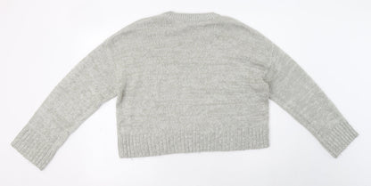 Womens UK Size L New Look Grey Pullover Jumper