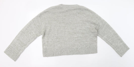 Womens UK Size L New Look Grey Pullover Jumper