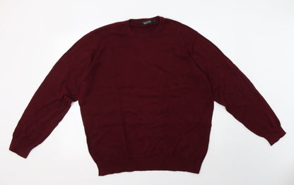 Golf Co Mens Purple Crew Neck  Cotton Pullover Jumper Size L
