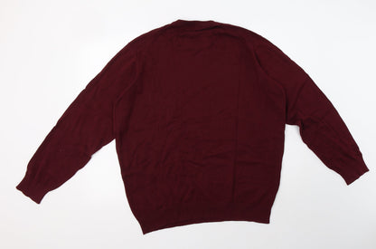 Golf Co Mens Purple Crew Neck  Cotton Pullover Jumper Size L