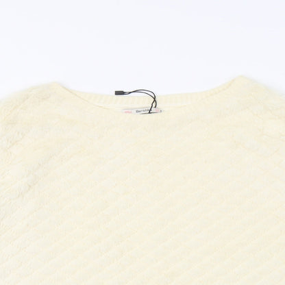 Bershka Womens Ivory  Polyester Pullover Sweatshirt Size M
