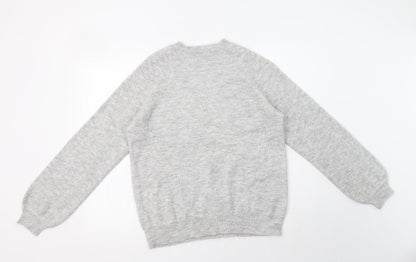 Womens UK Size M Papaya Grey Pullover Jumper