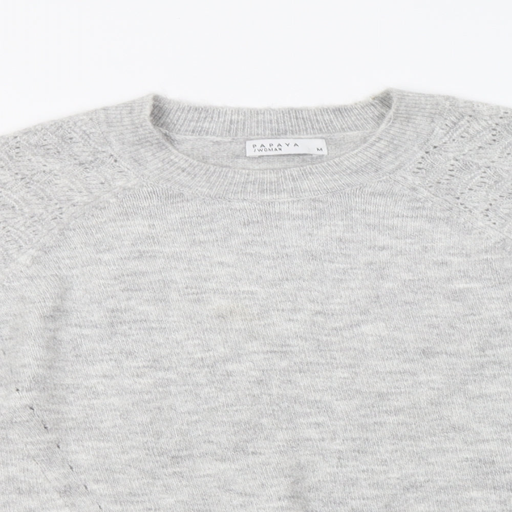 Womens UK Size M Papaya Grey Pullover Jumper