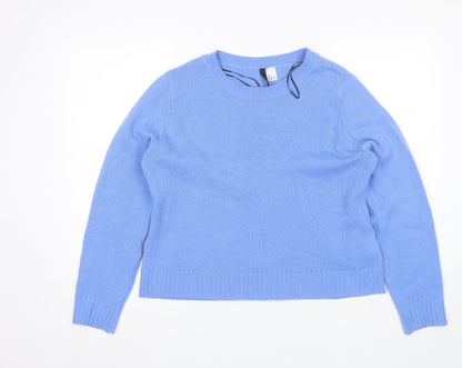 Womens UK Size M Divided Blue Pullover Jumper