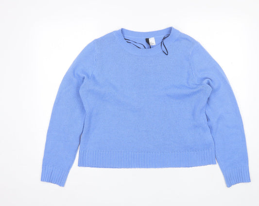 Womens UK Size M Divided Blue Pullover Jumper