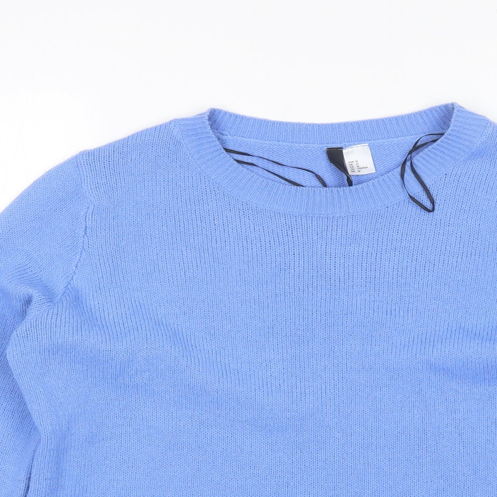 Womens UK Size M Divided Blue Pullover Jumper