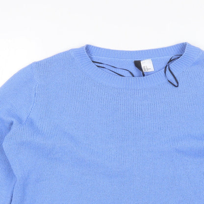 Womens UK Size M Divided Blue Pullover Jumper