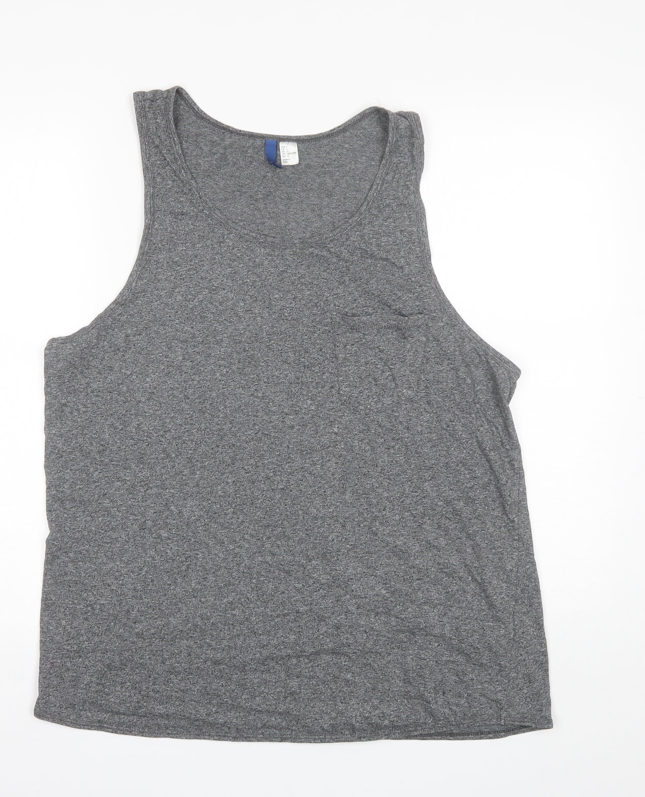 Womens UK Size L Divided Grey Basic Tank