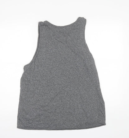 Womens UK Size L Divided Grey Basic Tank